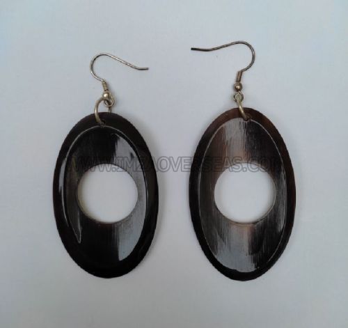 Imza Overseas Polished Horn Earrings, Style : Modern