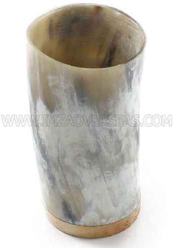 Natural Imza Overseas Round Horn Shot Glass, For Drinking Use, Packaging Type : Paper Box