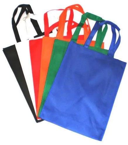 Multicolor Plain Loop Handle Non Woven Bag, For Shopping, Capacity : 1kg
