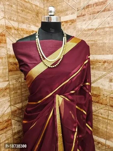 Plain Ladies Georgette Sarees, Width : 6.5 Meter