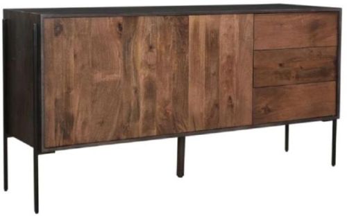Rectangular MAH116 Wooden Iron Sideboard, For Home Use, Pattern : Plain