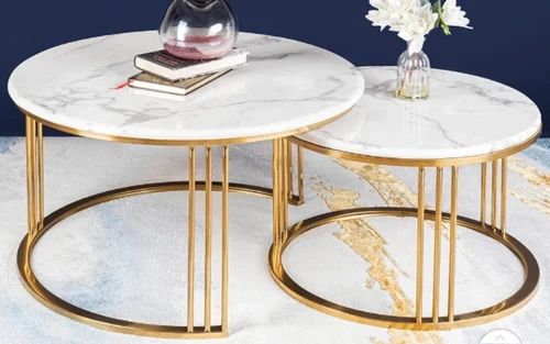 White Round Polished Fancy Marble Chair, For Home, Hotel, Style : Modern