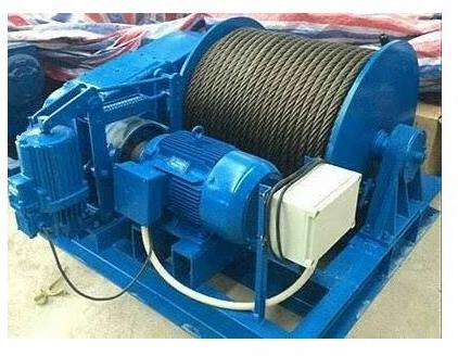 Blue Mild Steel Cast Iron 3 Phase Winch Machine, For Industrial, Power Source : Electrical