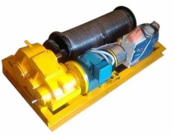 Yellow Mild Steel Electrical Wire Winch Machine, Voltage : 230V-50HZ