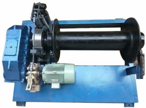 Blue Cast Iron Mild Steel Heavy Winches Machine