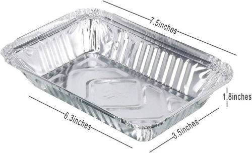 Smooth Silver 650ml Aluminium Foil Container, Shape : Square