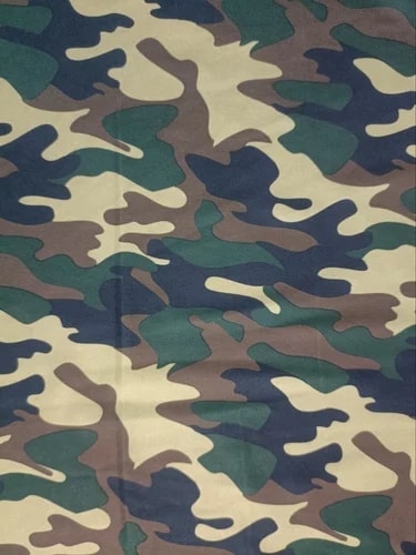 Multi Color Army Print Nylon Lycra Fabric, For Textile Industry, Technics : Hand Wash