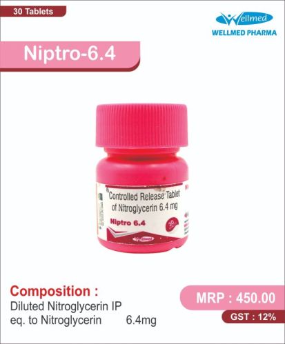 Niptro-6.4 (Diluted Nitroglycerin IP (eq. To Nitroglycerin 2.6 Mg.)