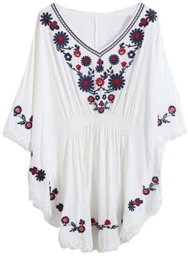 Polyester Printed Embroidered Women Tops, Gender : Female