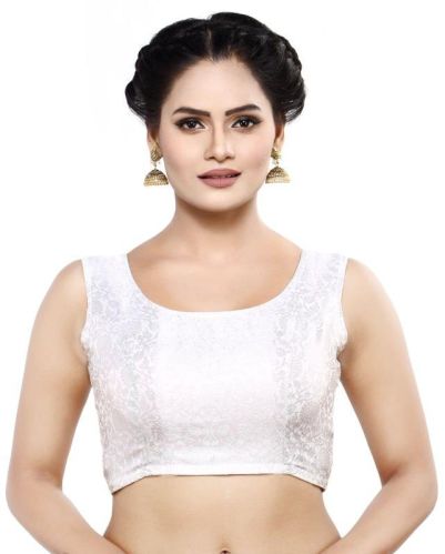 Plain Cotton Ladies White Sleeveless Blouse, Size : M, XL