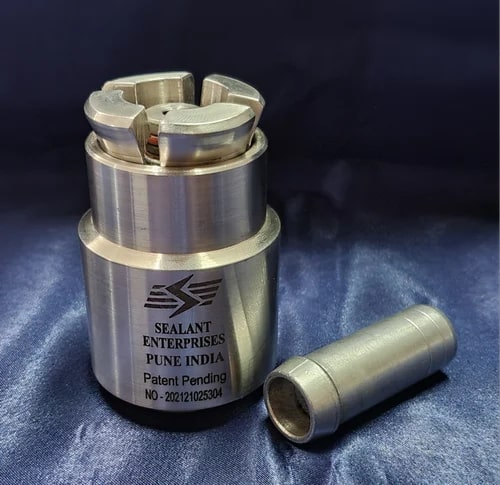 Grey Polished Stainless Steel Fuel Testing Coupler
