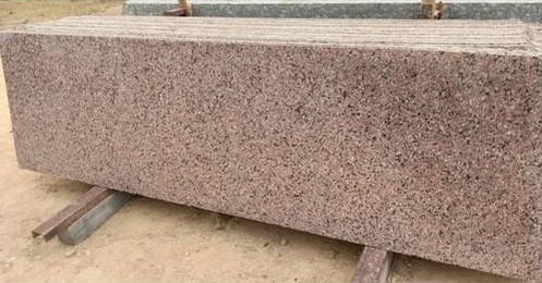 Rectangular Polished Rosy Pink Granite Slab, For Flooring, Kitchen Countertops, Feature : Durable