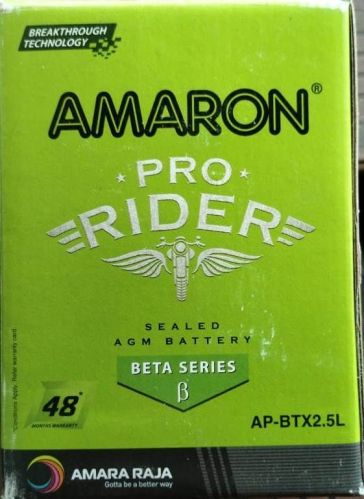 Amaron AP-BTX2.5L Two Wheeler Battery, For Automobile Industry, Feature : Long Life, Stable Performance