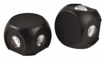 Black Round 4 Way LED Wall Light, For Decoration, Certification : CE Certified