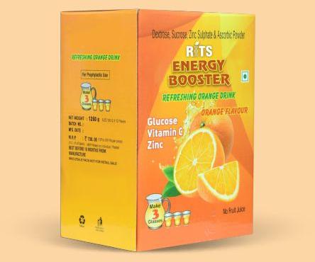 Energy Booster Orange Glucose Powder, Grade : Food Grade