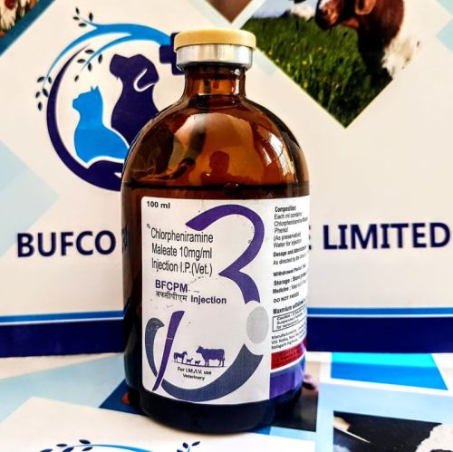 Colour Less Bufco Chlorpheniramine Maleate, For Veterinary, Packaging Type : Glass