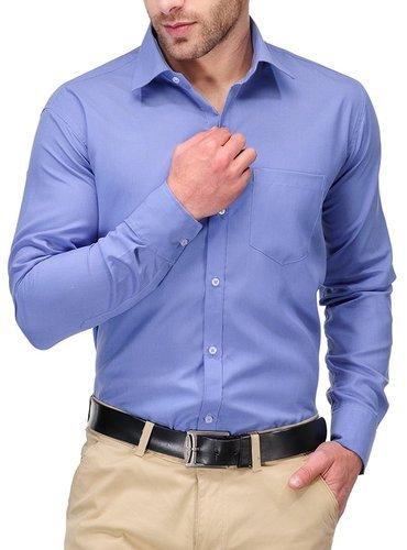 Full Sleeves Mens Cotton Formal Shirt, Size : XXL, XL