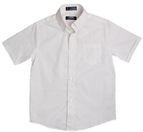 Half Sleeve Summer Cotton Kids White School Shirt, Pattern : Plain