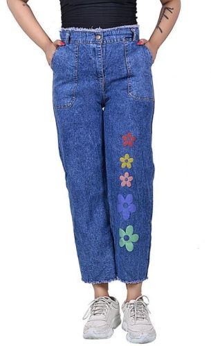 1018 Ladies Blue Denim Pant, Size : Free (28/30)