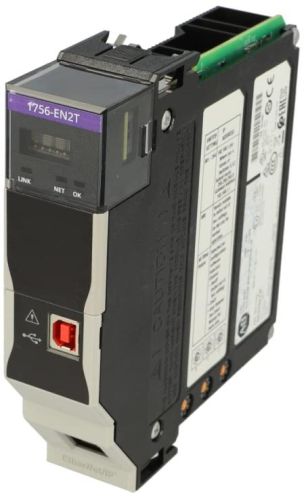 Black Allen Bradley 1756-en2tr PLC System