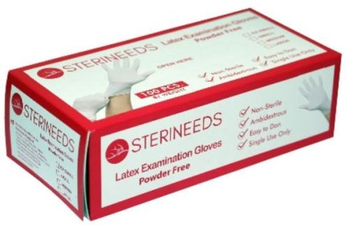 White Latex Powder Free Examination Gloves, For Medical Use, Gender : Female, Male