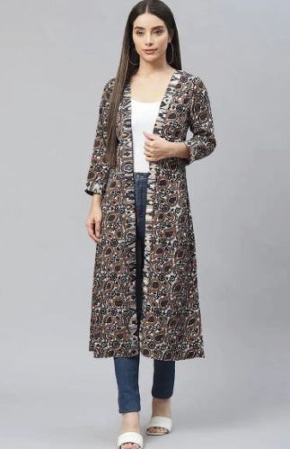 Dezaina Coton Ladies Rayon Printed Shrug, Size : M, XL