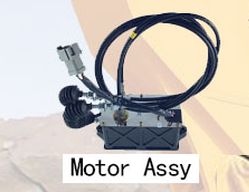 Metal Polished Excavator Throttle Motor Assembly, For Industrial, Color : Black