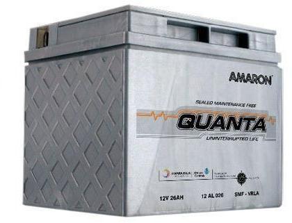 Grey Amaron Quanta 26ah SMF Battery, For Online Ups, Telecom, Voltage : 12v