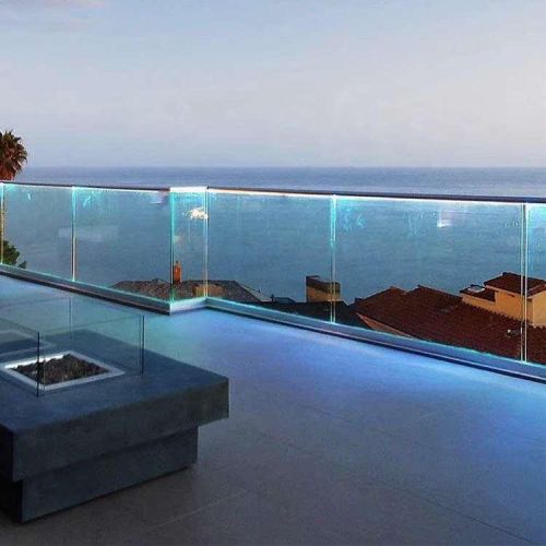 Transparent Glass Hand Railing, Pattern : Plain, Printed