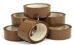 Plain Brown BOPP Tape, For Masking, Carton Sealing, Bag Sealing, Packaging Type : Corrugated Box