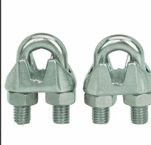 Polished Mild Steel Wire Rope Clamps, For Automobile Industry, Door Fitting, Packaging Type : Packet