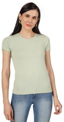 Plain Ladies Cotton T Shirts, Size : M, XL