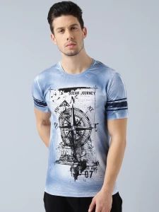 Printed Cotton Mens Customized T Shirts, Size : All Sizes