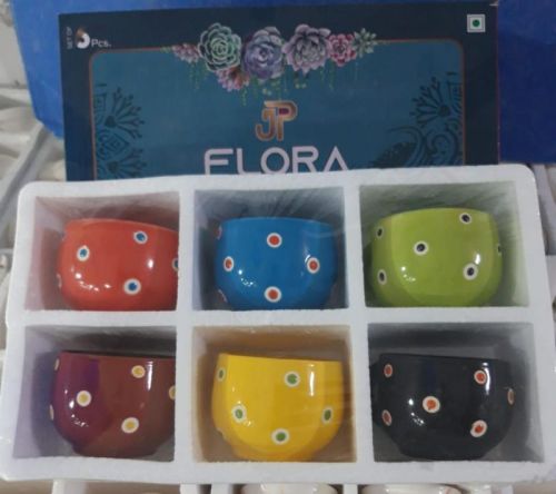 Round JP Flora Dotted Bio China Mugs, For Drinkware, Gifting, Home Use, Size : Standard