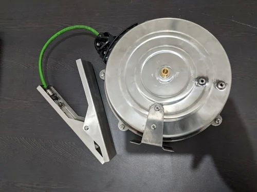 Green Steel Static Earthing Cable Reel, For Industrial Use