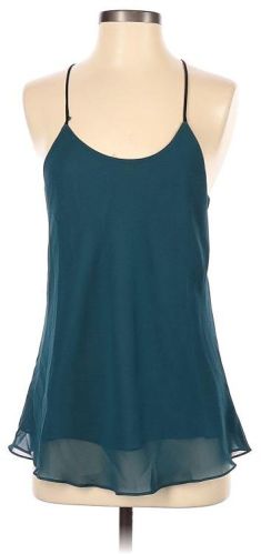 Plain Ladies Green Linen Top, Sleeve Type : Sleeveless