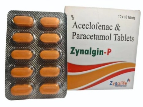 Aceclofenac and Paracetamol Tablet, Packaging Type : Box