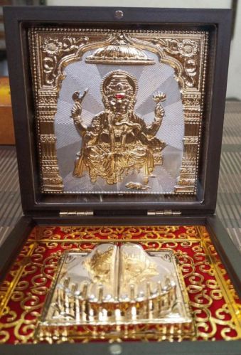 999 Silver Gods Ganesh Ji Charan Paduka Momento