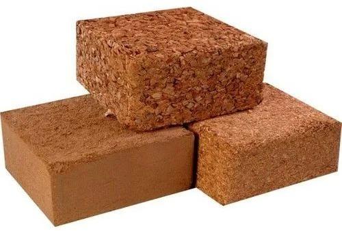 Brown Rectangular Solid Coco Peat Blocks, For Agriculture Use, Block Size : 30x30x12cm, 32x32x14cm