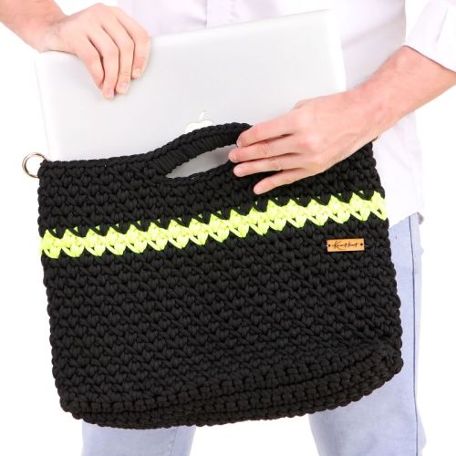Kreatknit 1000gm Polyster Crochet Laptop Bag, Model Number : 1222