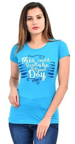 Printed Cotton Ladies T-Shirts, Size : All Sizes