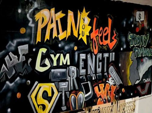 Gym Graffiti Wall Painting