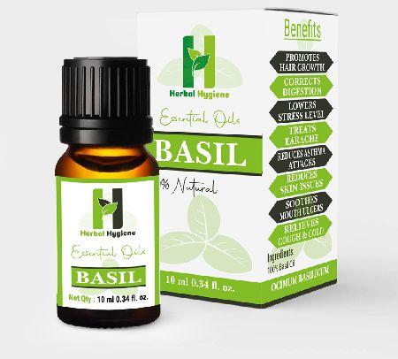 Blended Organic Basil Essential Oil, For Spa, Skin Care, Body Care