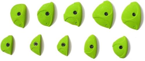 White Tech Rock Climbing Holds For Kids, Adult Rock For Indoor And Outdoor Playground Play Set Long Lasting Crimp Grips (pack Of 10 With Hardware