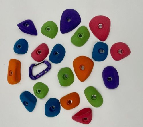Withe Tech Rock Wall Climbing Holds Set Of 50 For Kids