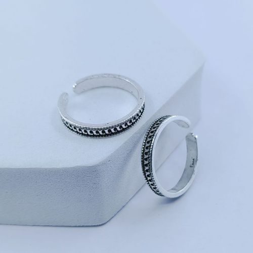 RBCL Silver Oxidized 52 Toering, Size : Adjustable