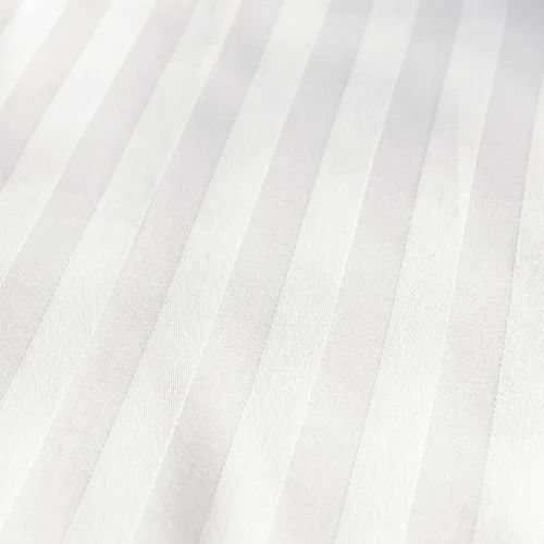 White 300 Tc Satin Stripes Cotton Fabric, For Making Shirts, Width : 112