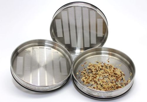 Silver Round Polished Rice Hand Test Sieve, For Laboratory, Size : Standard