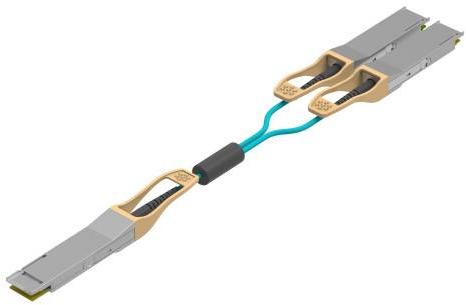 200Gbase-Sr4 200G Qsfp-56 To 2 X qsfp28 Breakout Om4 Multimode Aoc Cable (Active Optical Cable )