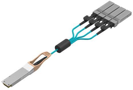 400gbase-sr4 400g Osfp To 4 X Qsfp28 Om4 Multimode Aoc Cable (active Optical Cable )